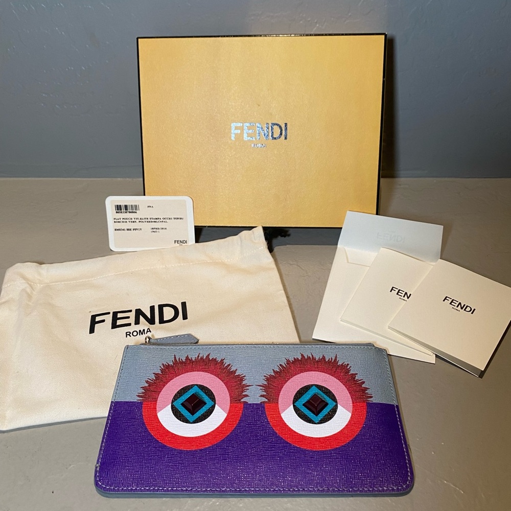 Fendi Monster Flat Pouch